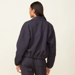 MONROW Seamed Bomber Jacket FADEDBLACK Best